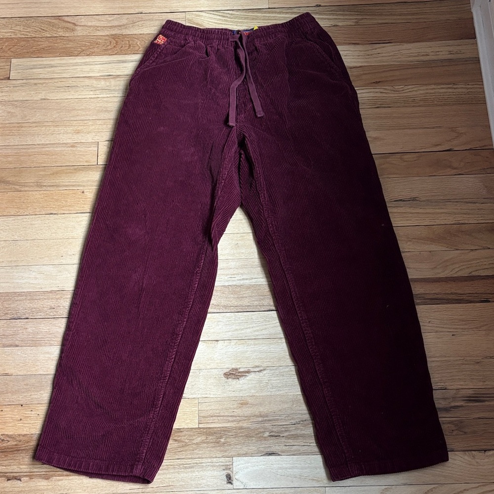 Empyre Men's Corduroy Pants in Deep Burgundy